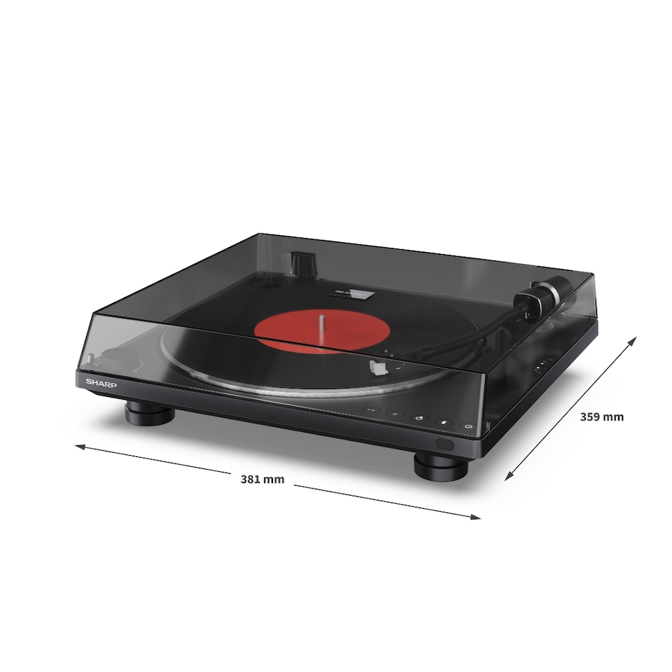 image 1 of SHARP RP-TT100 Automatic Bluetooth Turntable with Built in Pre-amp and Remote
