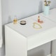 image 9 of HOMCOM Dressing Table Set with Flip-up Mirror Padded Stool Sliding Drawer White