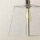 image 5 of ValueLights Susie Glass Lantern 3 Drop Brushed Chrome Ceiling Light and Bulbs