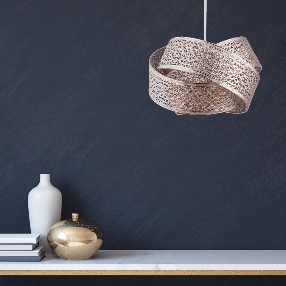 image 1 of Moroccan Style Layered Ceiling Light Shade | Chrome | Medium | 1
