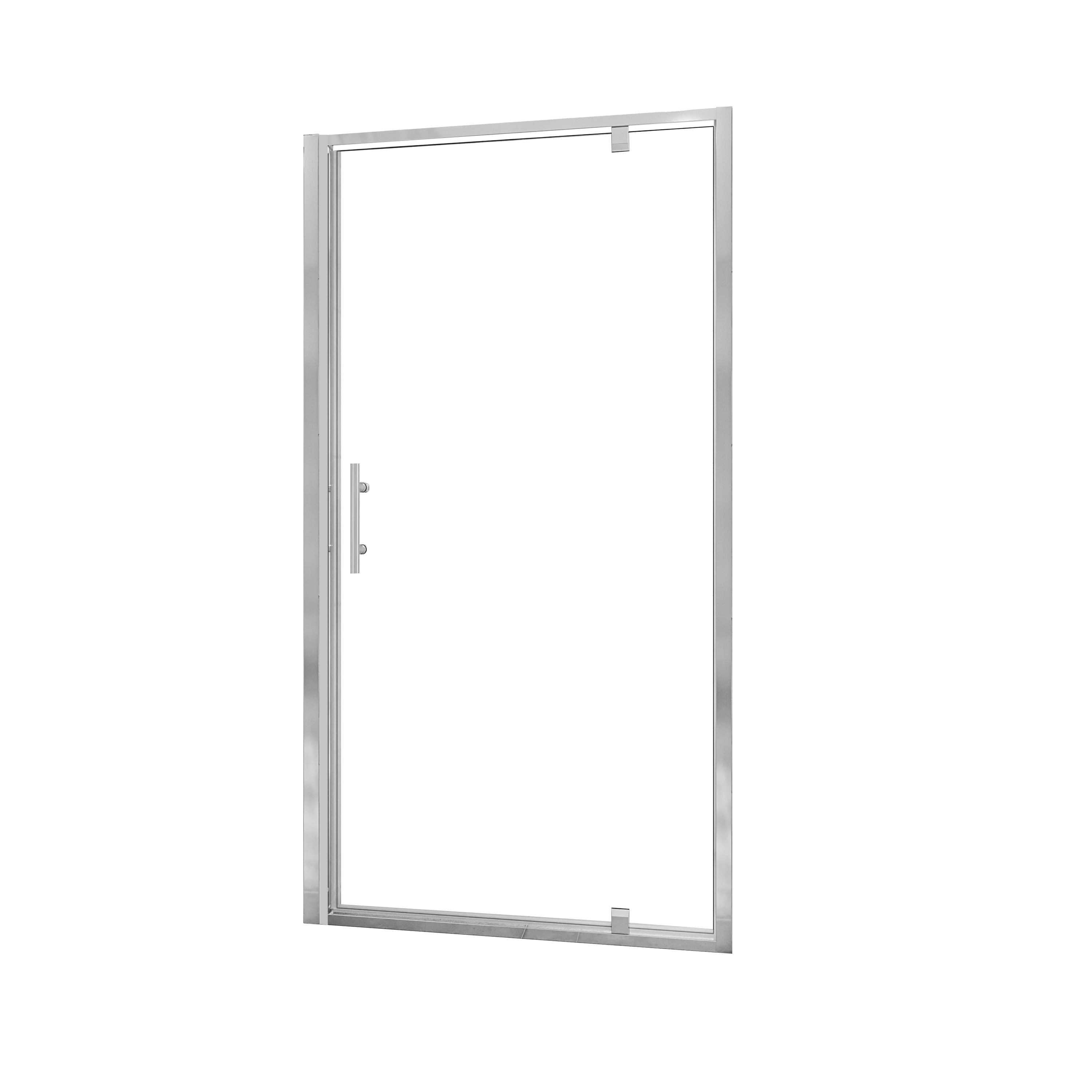 Aica Bathrooms 800x1850mm Chrome Frame Pivot Door Shower Enclosure Glass Screen Cubicle | Chrome