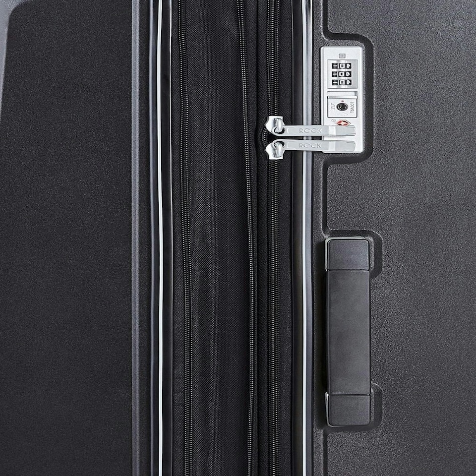 image 1 of Rock Sunwave 3 Piece Set Suitcases Black