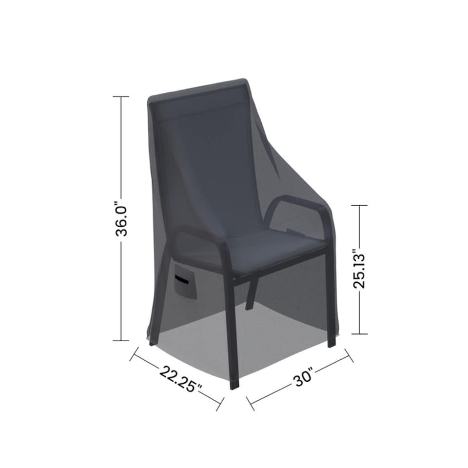 image 1 of Covers and all Artu Patio Chair Covers Set of 4 Water-Repellent UV-Resistant Polyester for Sling Outdoor Chairs, 30 W x 22.25 D x 36 H x 25.13 FH
