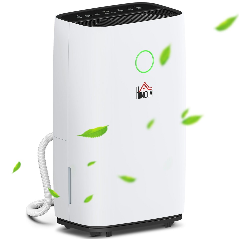image 1 of HOMCOM 16L/Day Portable Quiet Dehumidifier for Home, Electric Air De-Humidifier