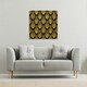 image 2 of Golden Geometric Flower Pattern (Canvas Print) 101 x 101 x 4cm
