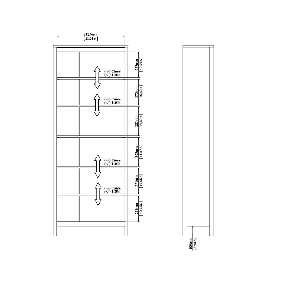 image 1 of Madrid Bookcase in White