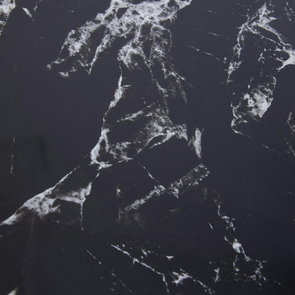 image 1 of Living and Home 10pcs Peel and Stick Black Marble Wall Sticker | Black