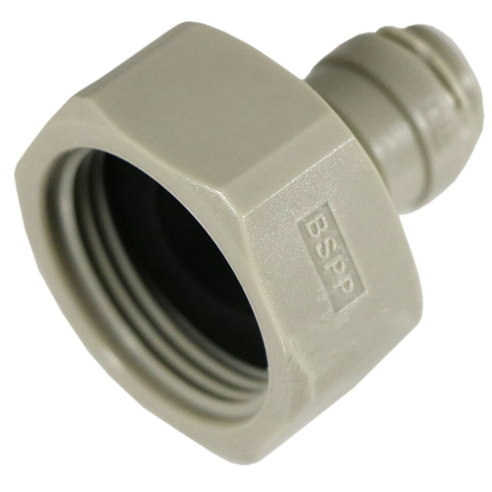 image 1 of SPARES2GO Female Adaptor 1/4" Push Fit x 3/4" BSP for American Fridge Freezer Water Pipe (Pack of 1)