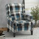 image 2 of HOMCOM Recliner Chair for Living Room Wingback Chair with Padded Armrest Blue