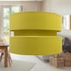 image 6 of Ochre Layered Easy Fit Drum Light Shade | Yellow | Large | 1
