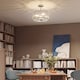 image 6 of HOMCOM Semi Flush Mount Modern Crystal Chandelier Ceiling Light
