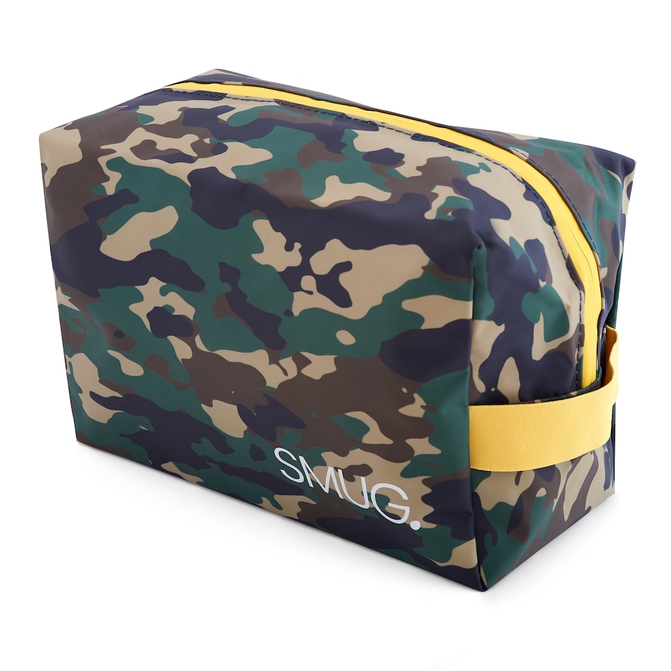 image 1 of SMUG Wash Bag - Green Camo Print
