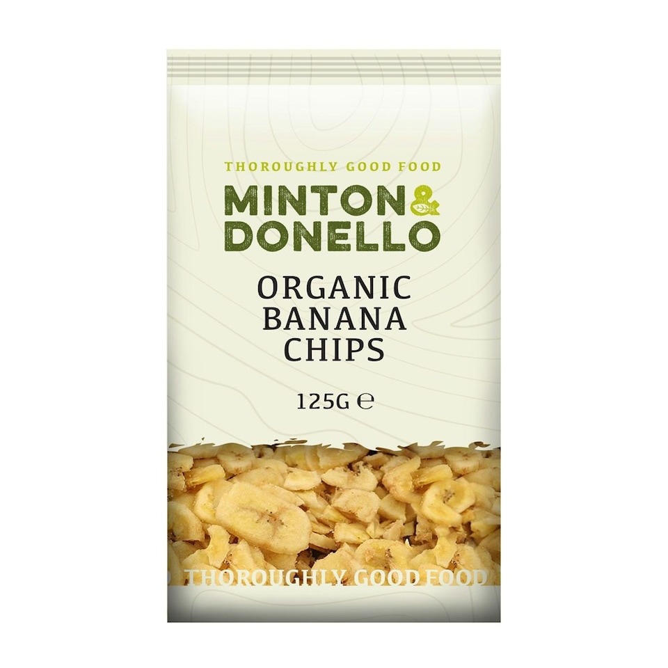 image 1 of Minton & Donello Organic Banana Chips 6 x 125g | Multi