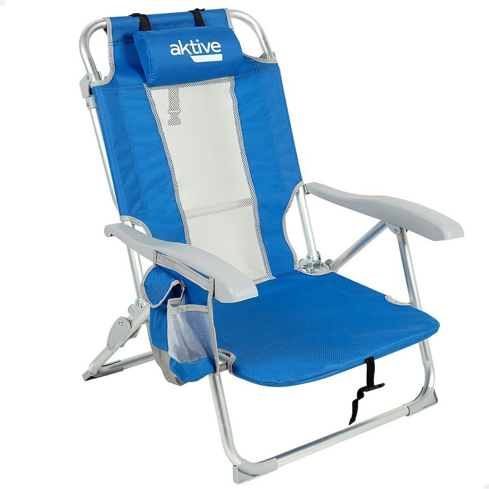 image 1 of Beach Chair Aktive Blue White 49 x 78 x 56 cm (2 Units) N/A