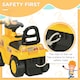 image 8 of HOMCOM 2 in 1 Kids Ride On Tractor with Buckle, for 1.5-4 Years Old, Yellow