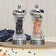 image 8 of Buckingham Clear Acrylic Classic Salt & Pepper Mill Set with Stainless Steel Band