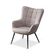 image 1 of Vera Fabric Occasional Living Room Modern Accent Chair (Light Grey)