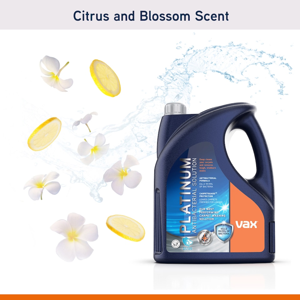 image 1 of VAX Platinum Antibacterial Carpet Cleaning Solution 4L