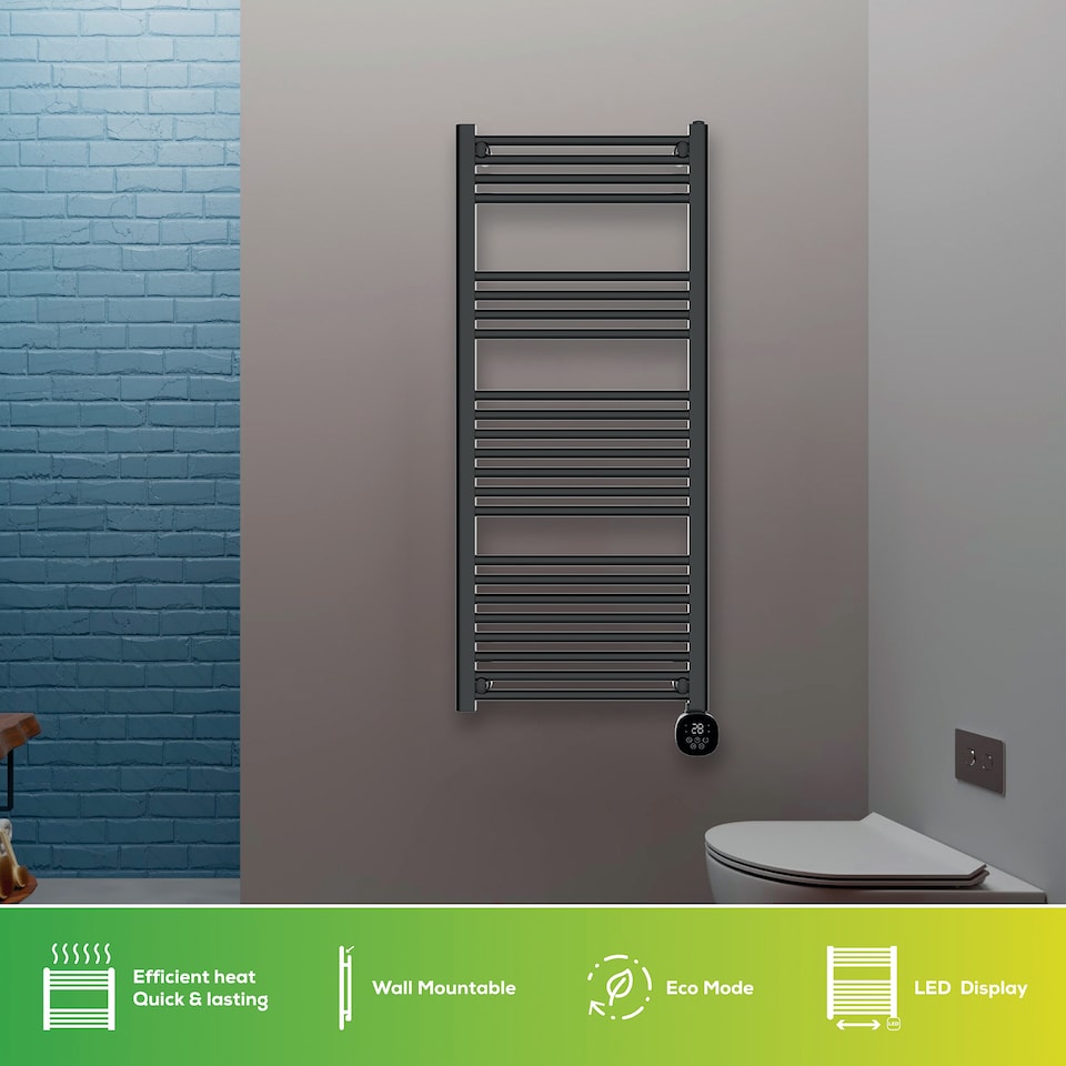 image 1 of TCP Smart 1000W Electric Towel Warmer Rail Radiator