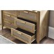 image 5 of Sleek 6 Drawer Rattan Oak Wide Chest