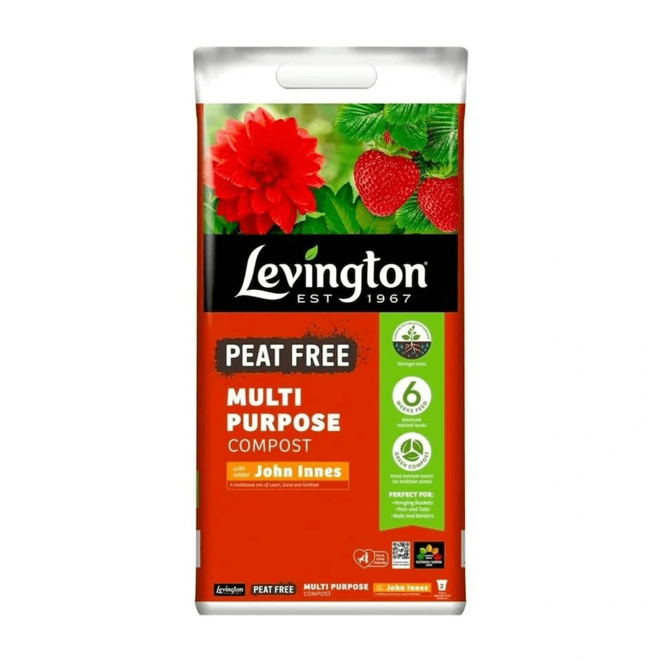 image 1 of Levington Peat Free Multi Purpose Compost with John Innes – 10L