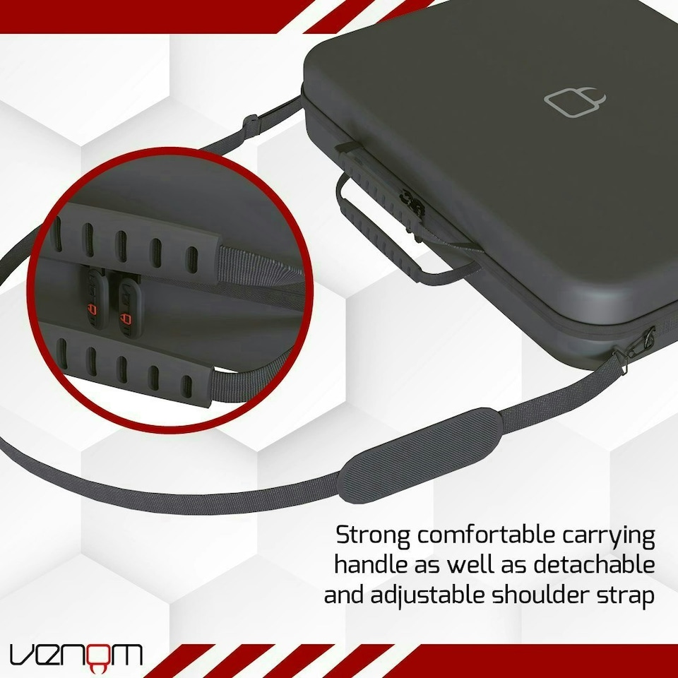 image 1 of Venom 16-inch Laptop Case - Hard EVA Shell with Soft Padded Interior Compartments