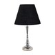 image 1 of Chrome Table Lamp with Stem Detail and Black Shade Chrome | Black