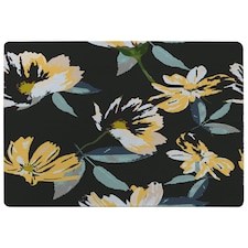 Yellow Flowers on Green (Rug) Yellow | Large: 140x200cm