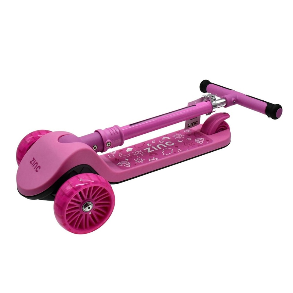 image 1 of Zinc Shine LED Folding Scooter - Pink - One Size