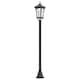 image 1 of Outsunny 1.3 m LED Garden Lamp Post Light, Waterproof IP44, Cool White | Black | Black