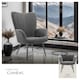 image 4 of Armchair Hygge - padded, armrests and ergonomic backrest, 150 kg load capacity | Grey | Wide cord anthracite/black | One Size | 1