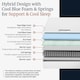 image 5 of Visco Therapy Sprung Mattress 18cm - Medium Comfort, Cooling Layer, UK Made | White | White | King | 1