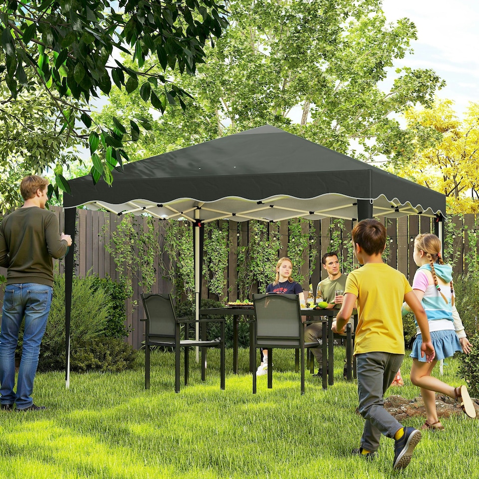 image 1 of Outsunny 3x3(m) Pop Up Gazebo Marquee Tent for Garden w/ Carry Bag Grey