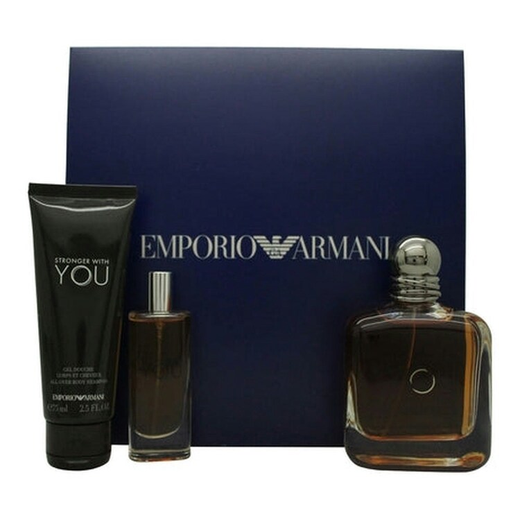Giorgio Armani Emporio Armani Stronger With You Gift Set 100Ml Edt + 15Ml Edt + 75Ml Shower Gel
