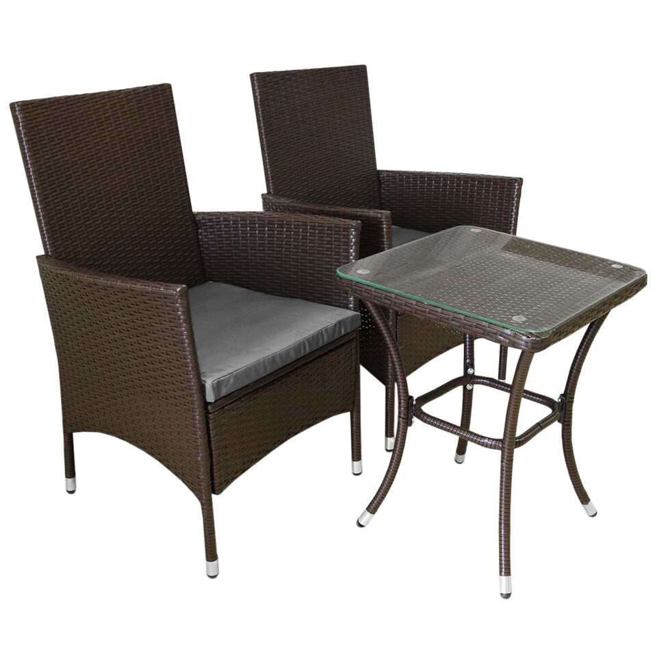 image 1 of Jardí Rattan Bistro Set Brown