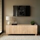 image 2 of Ajmer Solid Wood Large Low Board Tv Cabinet Brown