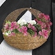 image 2 of Marco Paul Brown Rattan Wall Mounted Planter 16" Brown