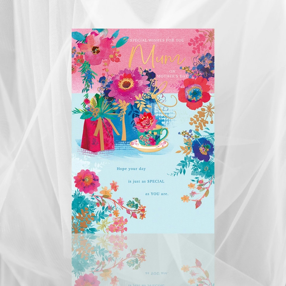 image 1 of Words 'n' Wishes Mother's Day Card for a Lovely Mum on Mother's Day, 23.5 x 16.5 cm,