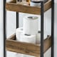 image 8 of SoBuy 3-Tier Slim Bathroom Storage Cabinet, Brown & Black, 11.0x7.9x29.1 in, 4 kg - FRG226-F