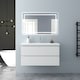image 6 of AICA 1000mm Wall Mounted Bathroom Vanity Unit With Artificial Stone Basin,2 Soft Close Drawers for Storage,White,Flat packed