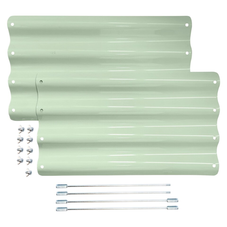 image 1 of Harbour Housewares 2pc Galvanised Steel Raised Garden Bed Extension Set - 50cm - Green | Green | Green