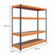image 5 of S-Rax 4 Shelf Racking - 180cm x 180cm x 60cm