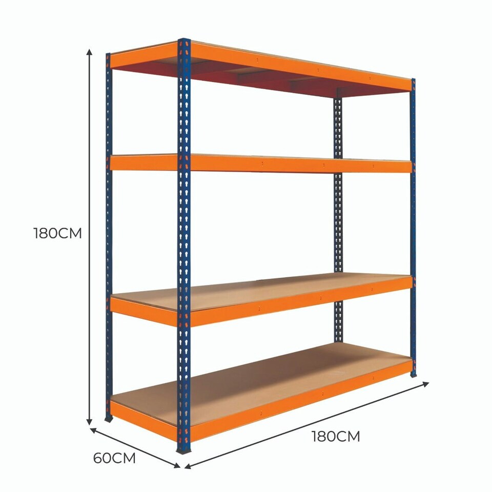 image 1 of S-Rax 4 Shelf Racking - 180cm x 180cm x 60cm
