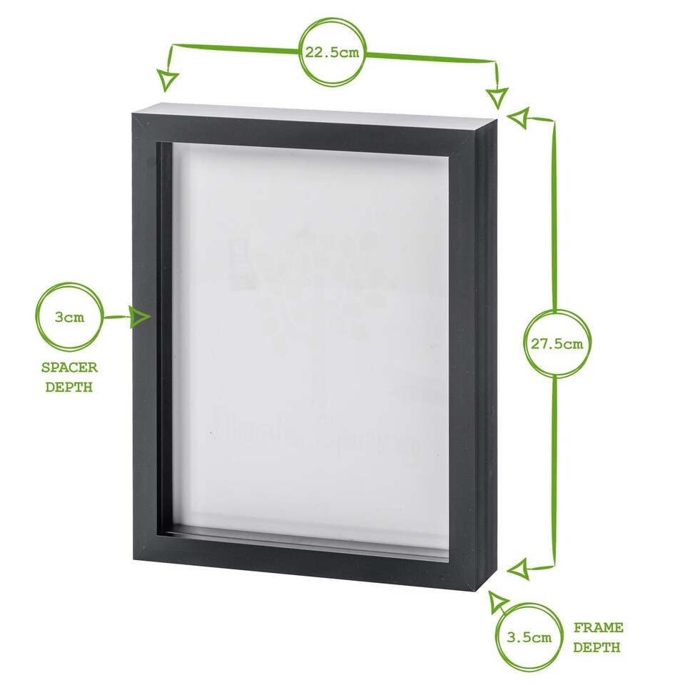 image 1 of Nicola Spring 3D Box Photo Frame - 8 x 10" - Grey