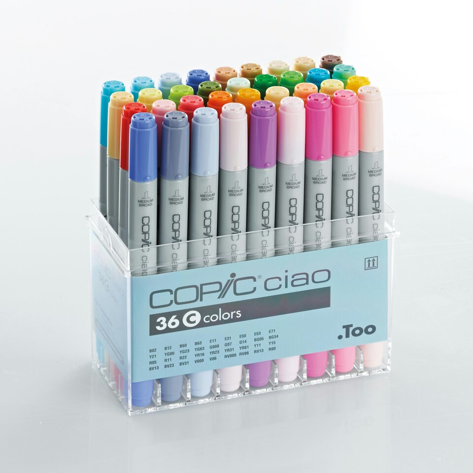 image 1 of Copic CIAO Marker, Multicoloured, Set of 36