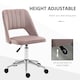 image 9 of Vinsetto Mid-Back Swivel Home Office Chair Scallop Computer Chair Pink