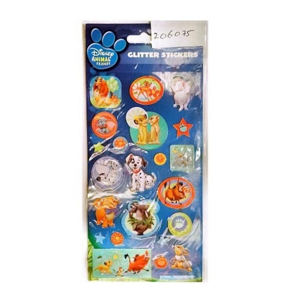 Disney Animal Friends Glitter Stickers - Multicoloured - One Size