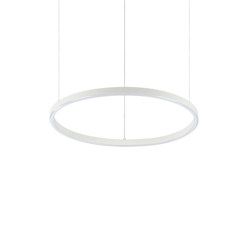 image 1 of Oracle Slim 50cm Non Dim 3000K Round Integrated LED Circle Ceiling Pendant Lamp White