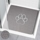 image 1 of Embossed Spaghetti Anti Slip Square Shower Mat - Paw - 53cm x 53cm | Grey | Grey | Square 53x53cm