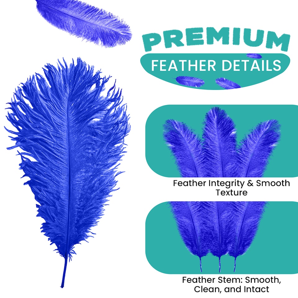 image 1 of Trimming shop 35-40cm Ostrich Feathers Plume - 5pcs